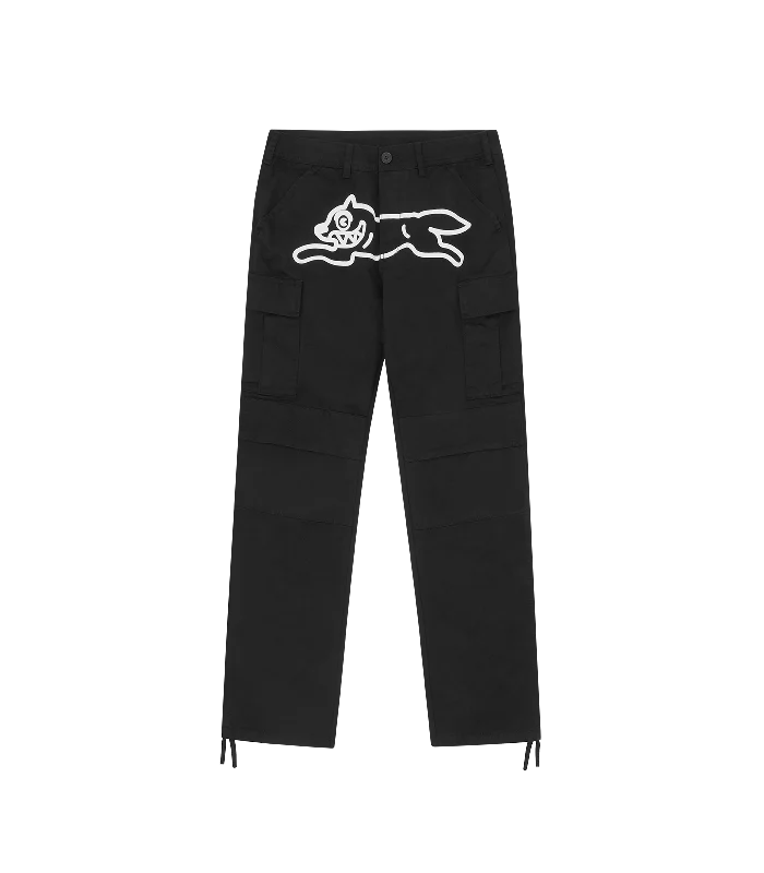 RUNNING DOG CARGO PANTS - BLACK