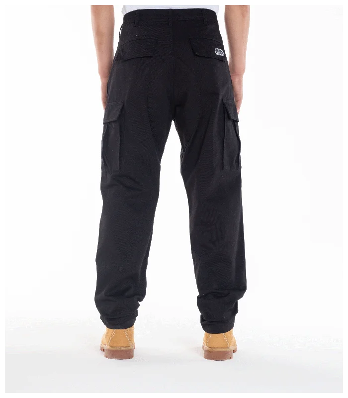 RUNNING DOG CARGO PANTS - BLACK