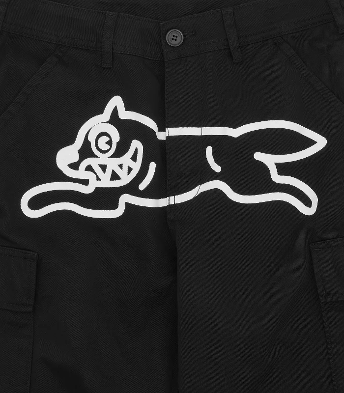 RUNNING DOG CARGO PANTS - BLACK