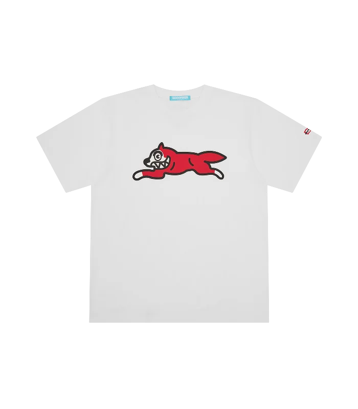 RUNNING DOG T-SHIRT - WHITE/RED