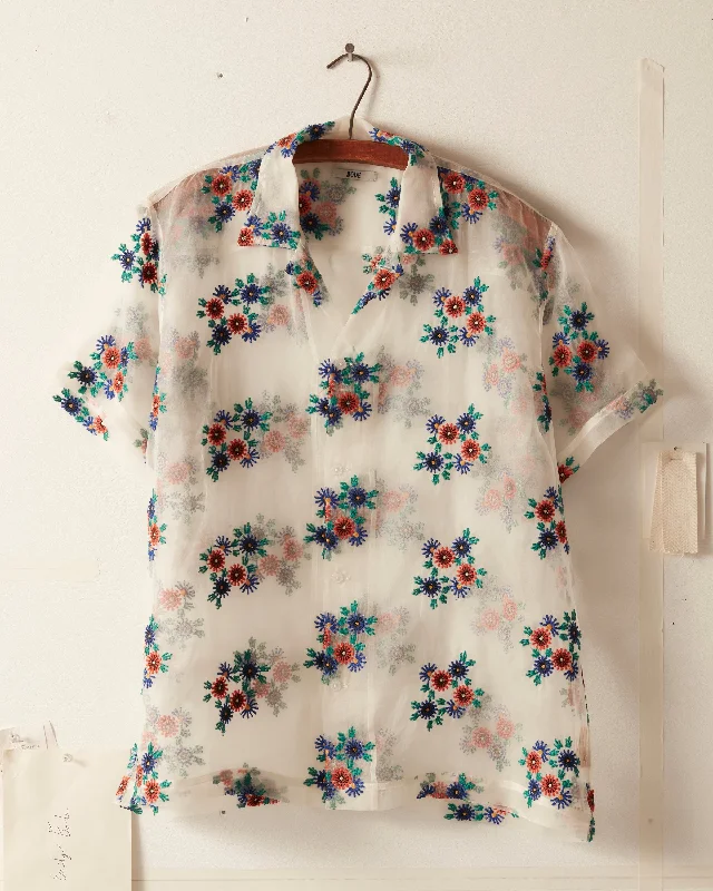 Sheer Daisy Short Sleeve Shirt