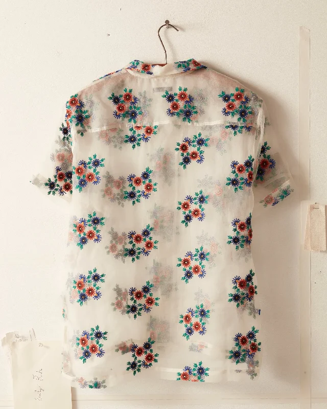 Sheer Daisy Short Sleeve Shirt