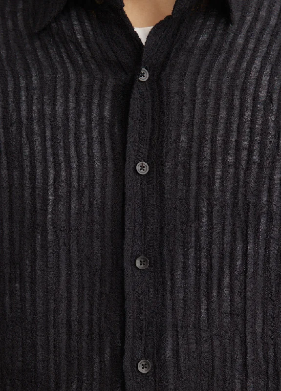 Sheer Stripe Linen Woven Shirt