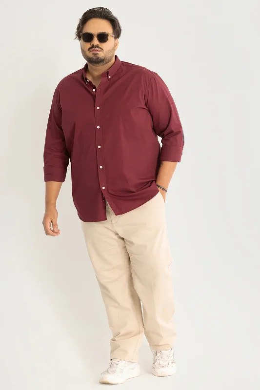 Silvano Patch Maroon Shirt