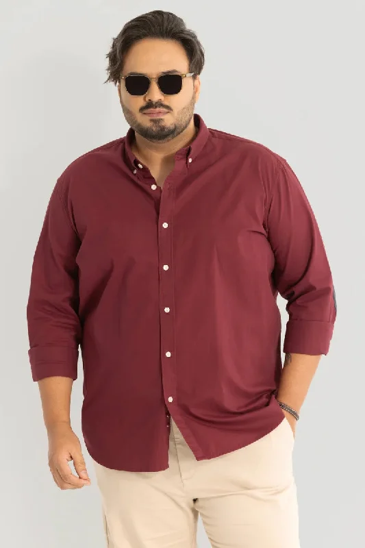 Silvano Patch Maroon Shirt