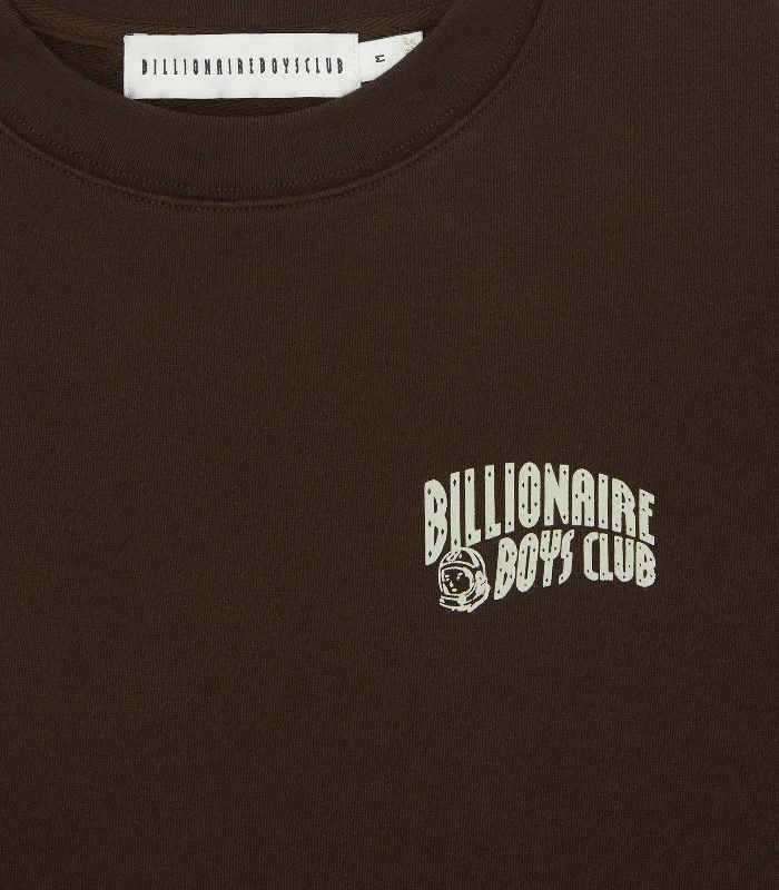 SMALL ARCH LOGO CREWNECK - BROWN