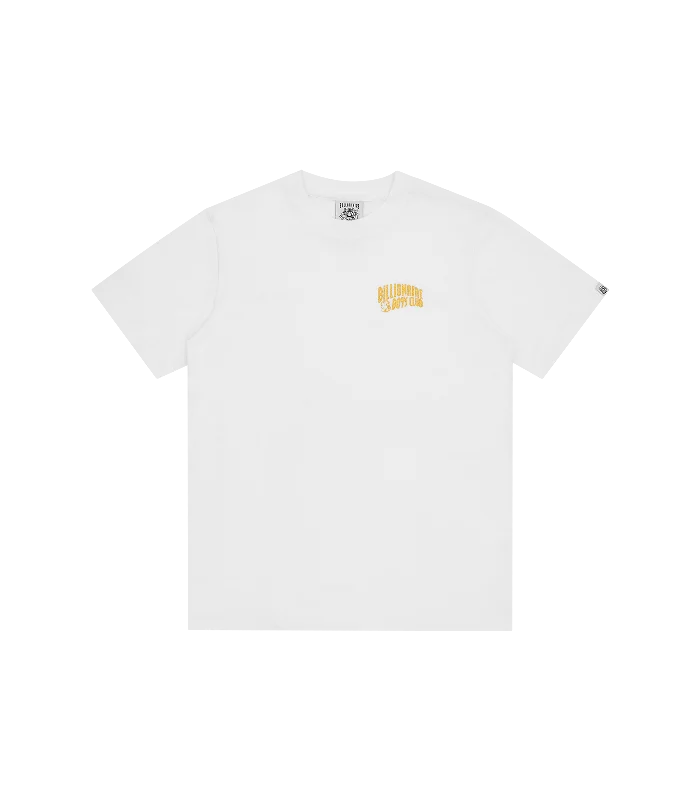 SMALL ARCH LOGO GLITTER T-SHIRT - WHITE/GOLD