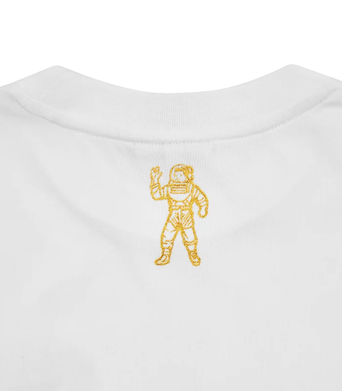 SMALL ARCH LOGO GLITTER T-SHIRT - WHITE/GOLD