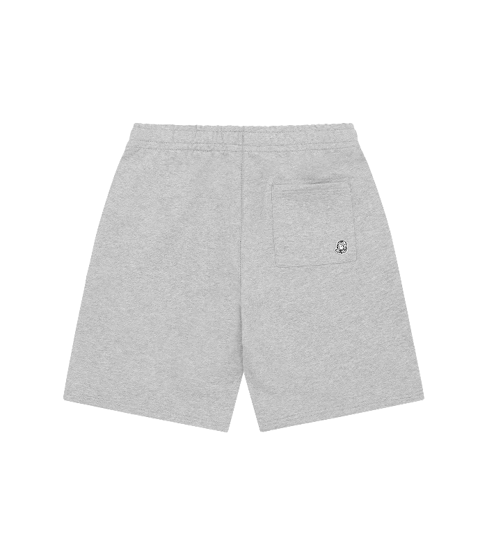 SMALL ARCH LOGO SHORTS - HEATHER GREY