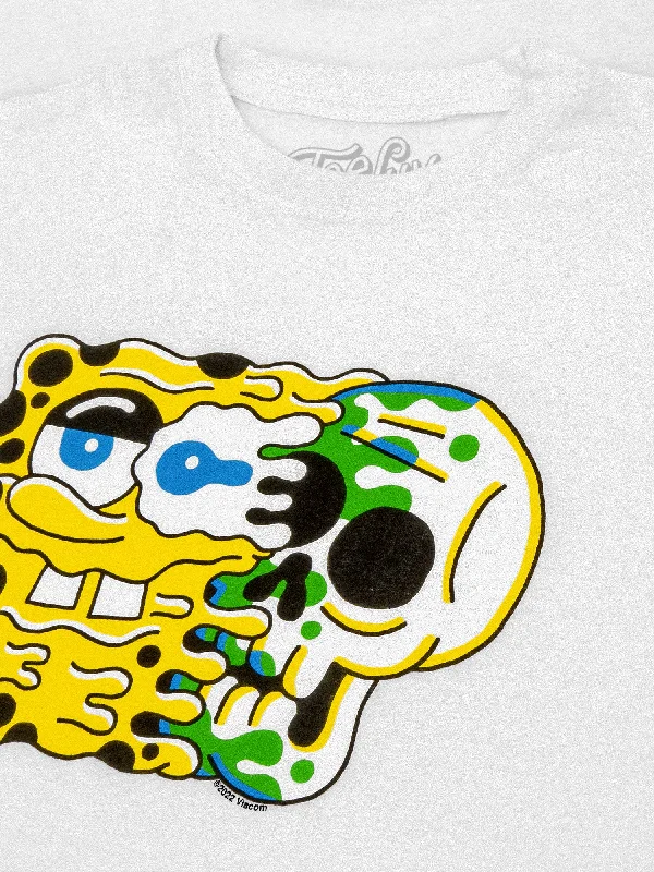 Spongebob Squarepants Cartoon Skull T-Shirt - White