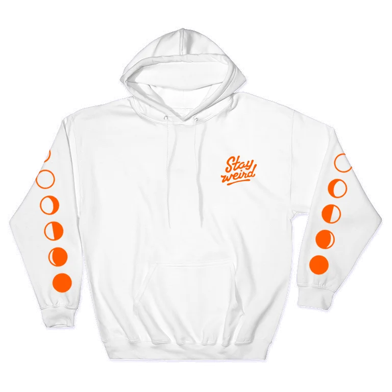 Stay Weird - White Hoodie