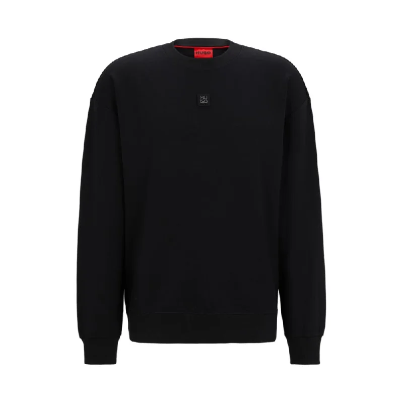 Stretch-cotton regular-fit sweatshirt with stacked logo