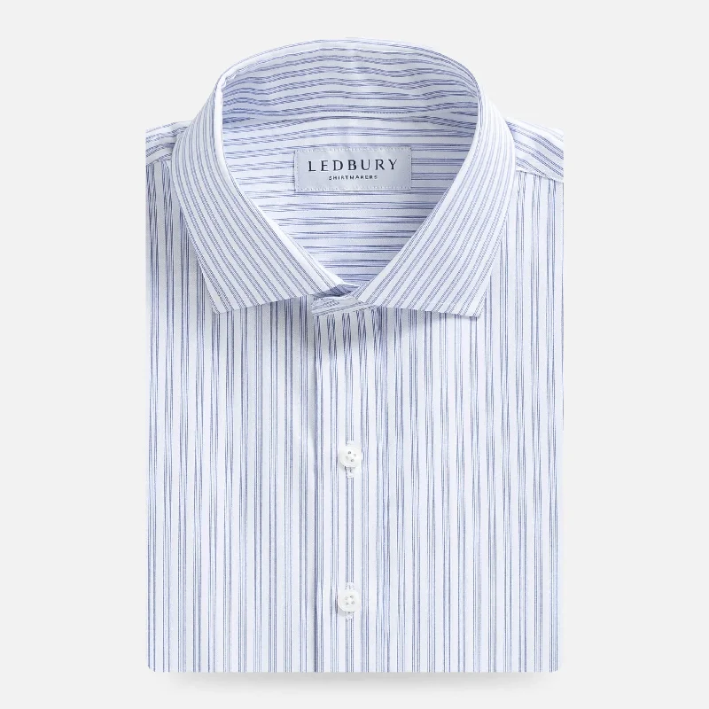 The Deep Blue Albini Deacon Stripe Custom Shirt