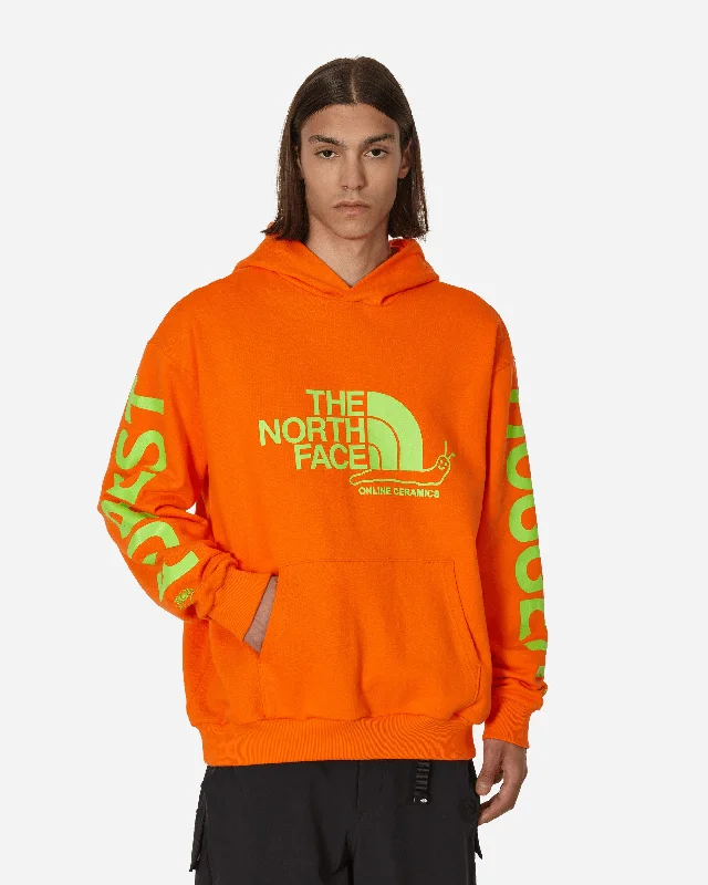 Online Ceramics Hooded Sweatshirt Red Orange