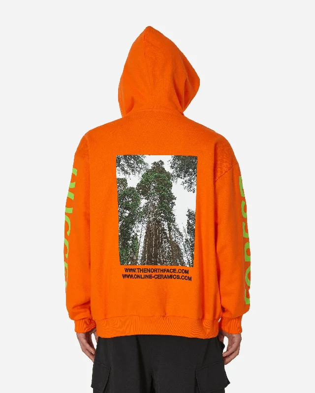 Online Ceramics Hooded Sweatshirt Red Orange