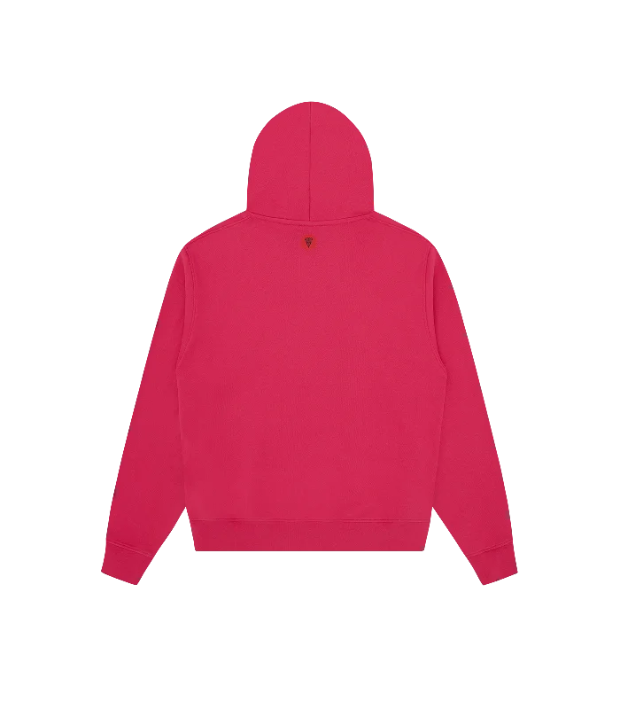 TRIPLE RUNNING DOG POPOVER HOOD - PINK