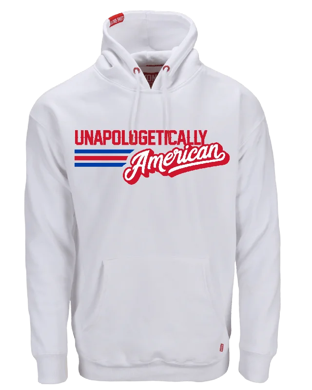 Unapologetically American Pullover Hoodie - White