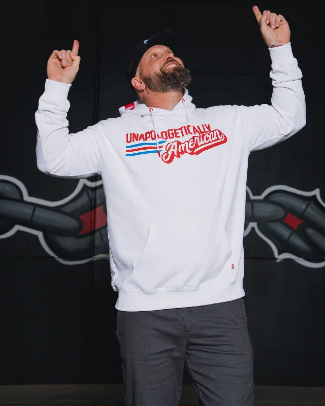 Unapologetically American Pullover Hoodie - White