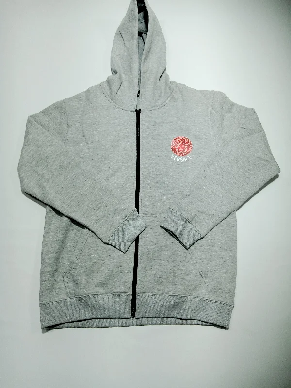 Versace Grey Hoddie Zipper