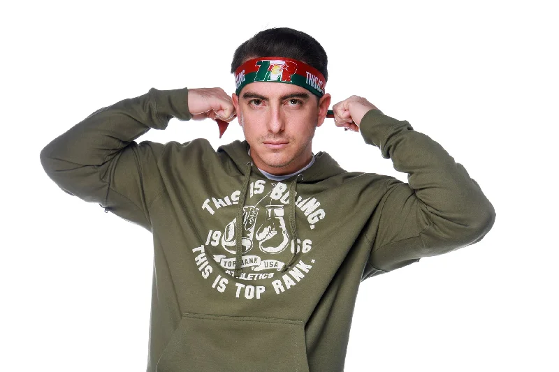 Vintage Top Rank Army Green Pullover Hoodie