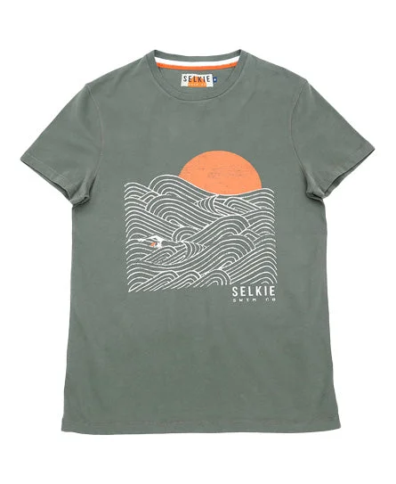 MEN'S WAVE GRAPHIC TEE - KHAKI