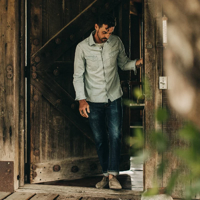 The Western Shirt in Washed Denim