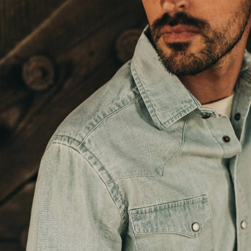 The Western Shirt in Washed Denim