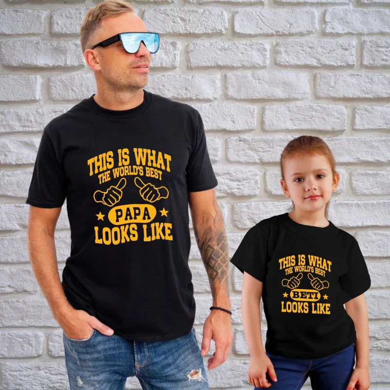 World's Best Papa and Beti Twinning T-Shirts