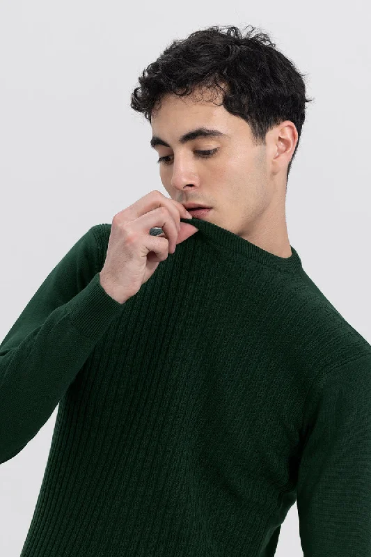 Cordial Green Ribbed Sweater