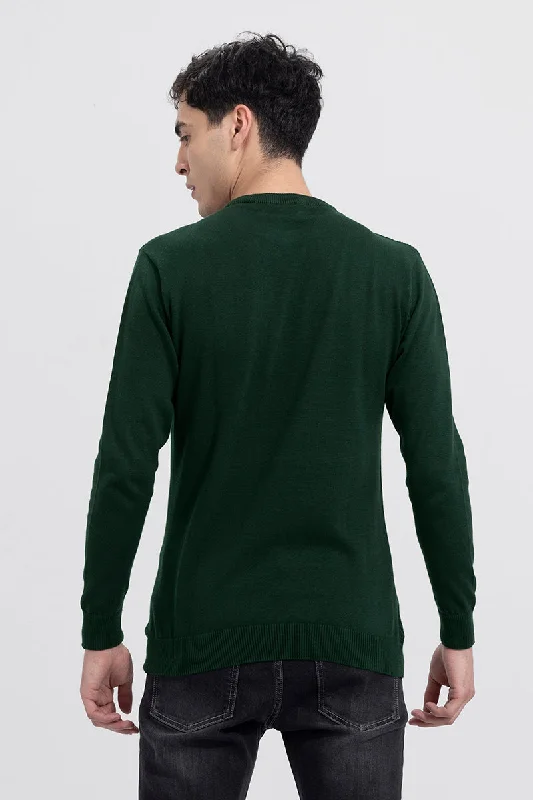 Cordial Green Ribbed Sweater