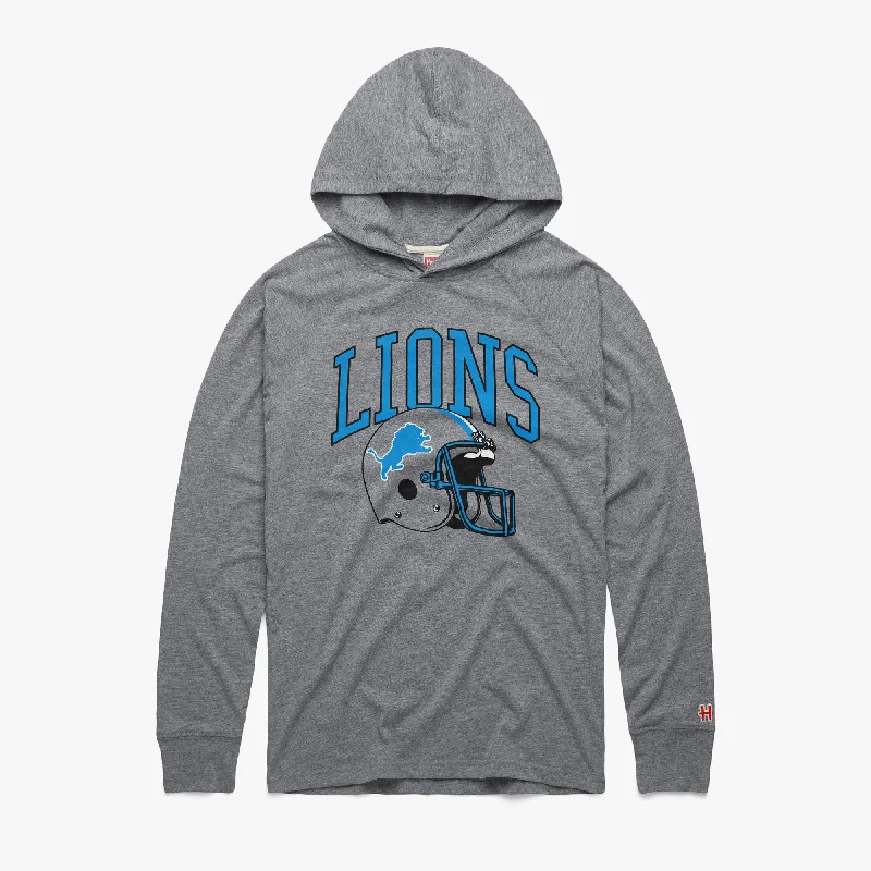 Detroit Lions Helmet Retro Lightweight Hoodie