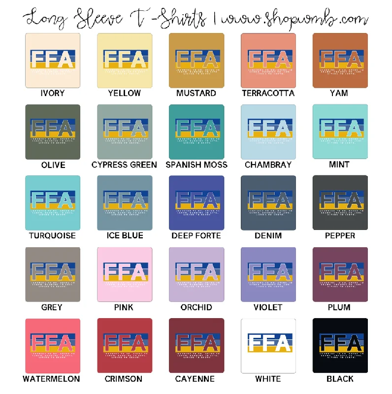 FFA Color Block LONG SLEEVE T-Shirt (S-3XL) - Multiple Colors!