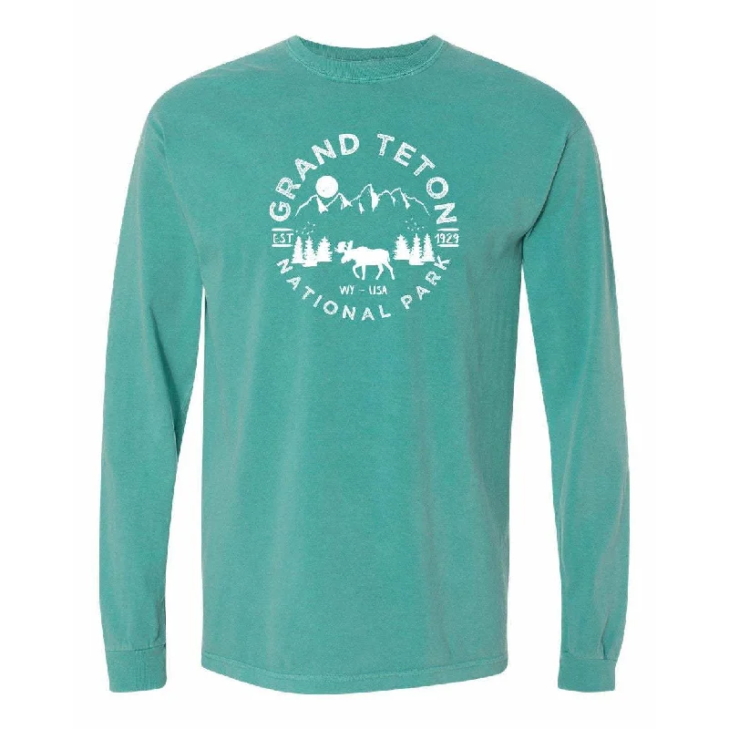 Grand Teton National Park Comfort Colors Long Sleeve T Shirt