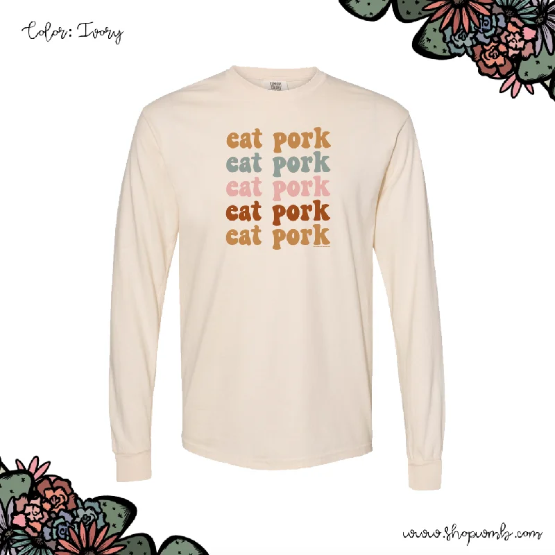 Groovy Eat Pork LONG SLEEVE T-Shirt (S-3XL) - Multiple Colors!