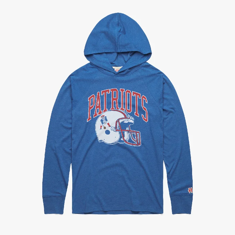 New England Patriots Helmet Retro Lightweight Hoodie