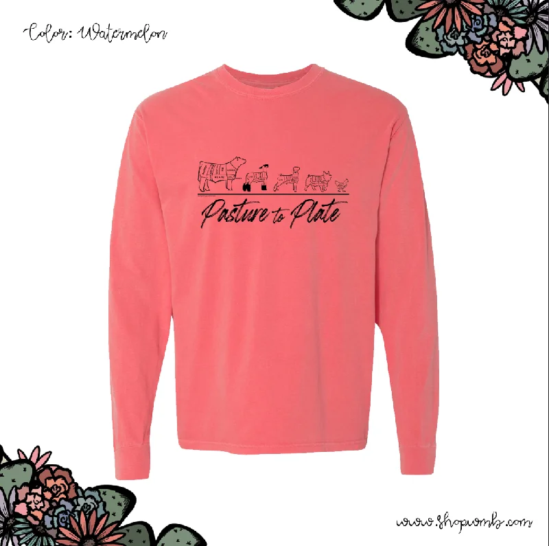 Pasture To Plate LONG SLEEVE T-Shirt (S-3XL) - Multiple Colors!