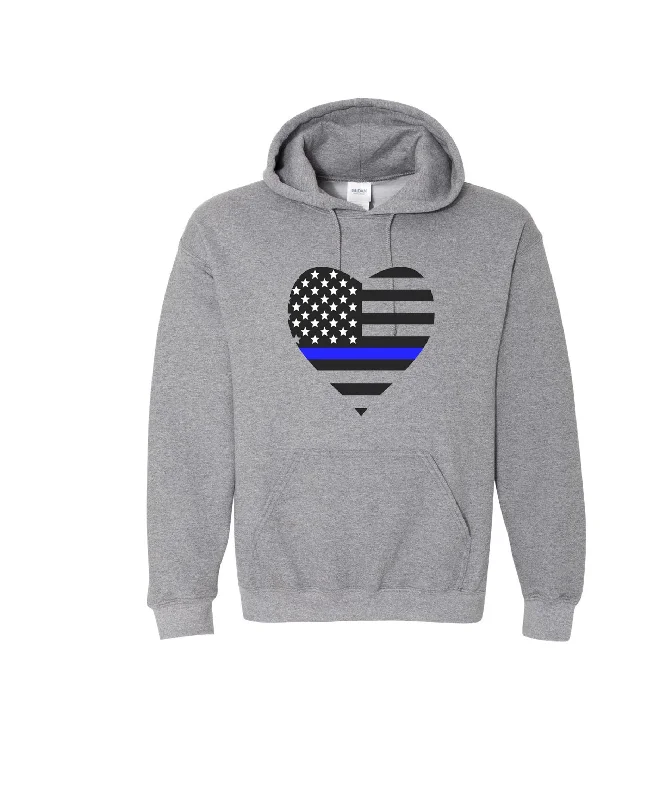 Police heart Hoodie wife daughter grand daughter love