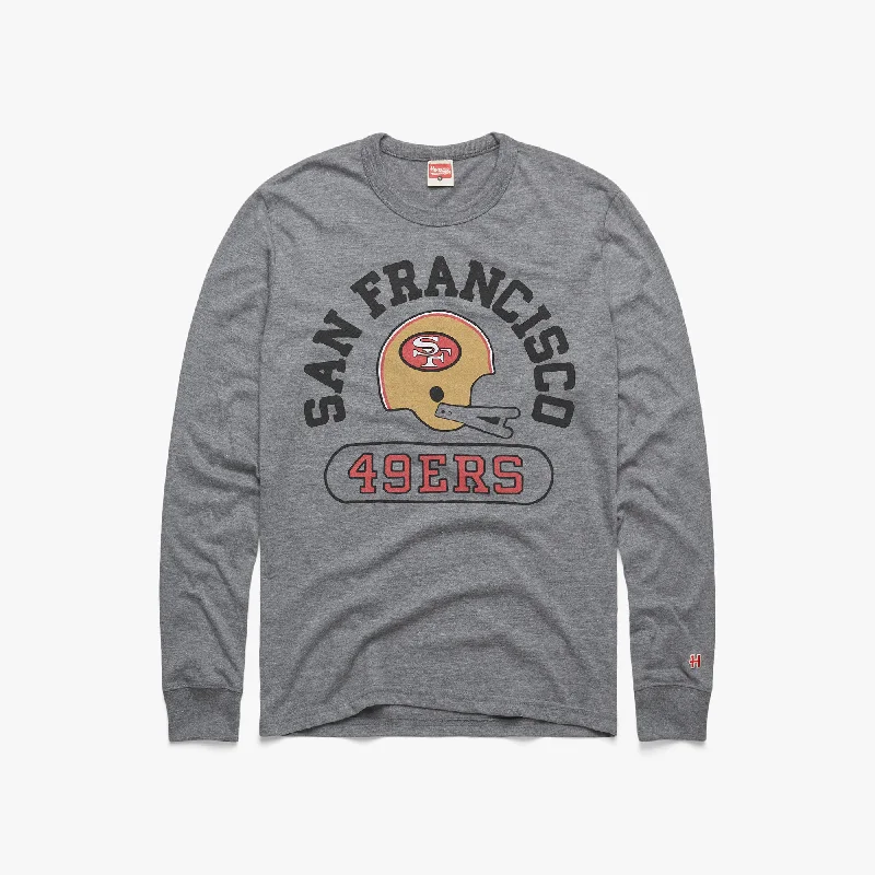 San Francisco 49ers Throwback Helmet Long Sleeve Tee