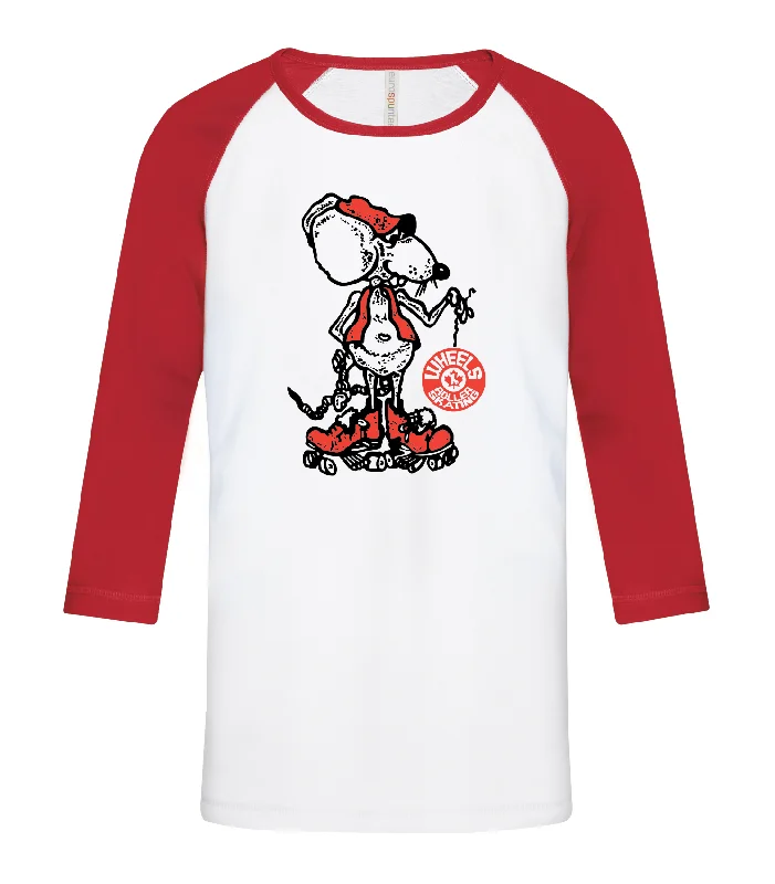 Wheels Rink Rat Baseball Tee