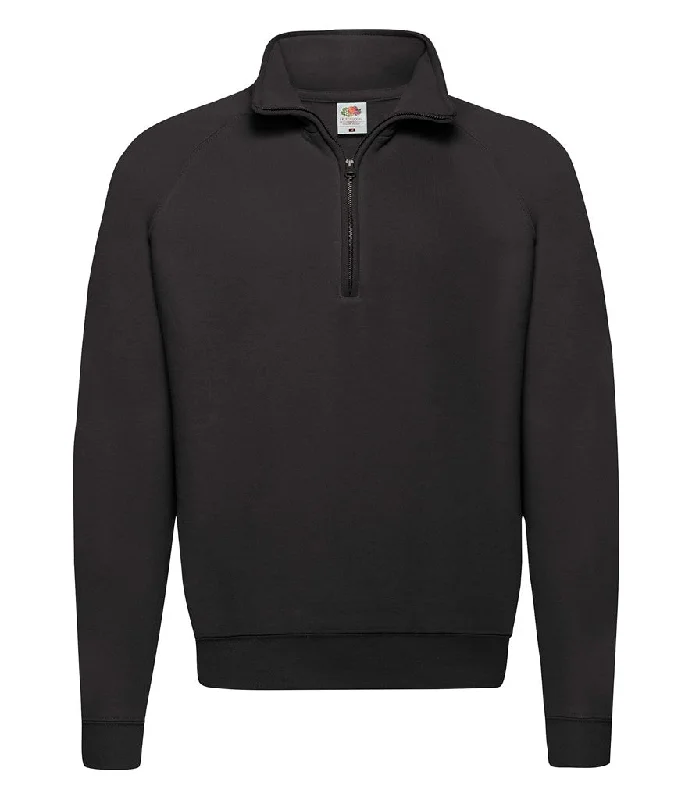 Zip Neck Sweat | BLACK